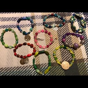 Lot 9 ** 9 homemade bracelets